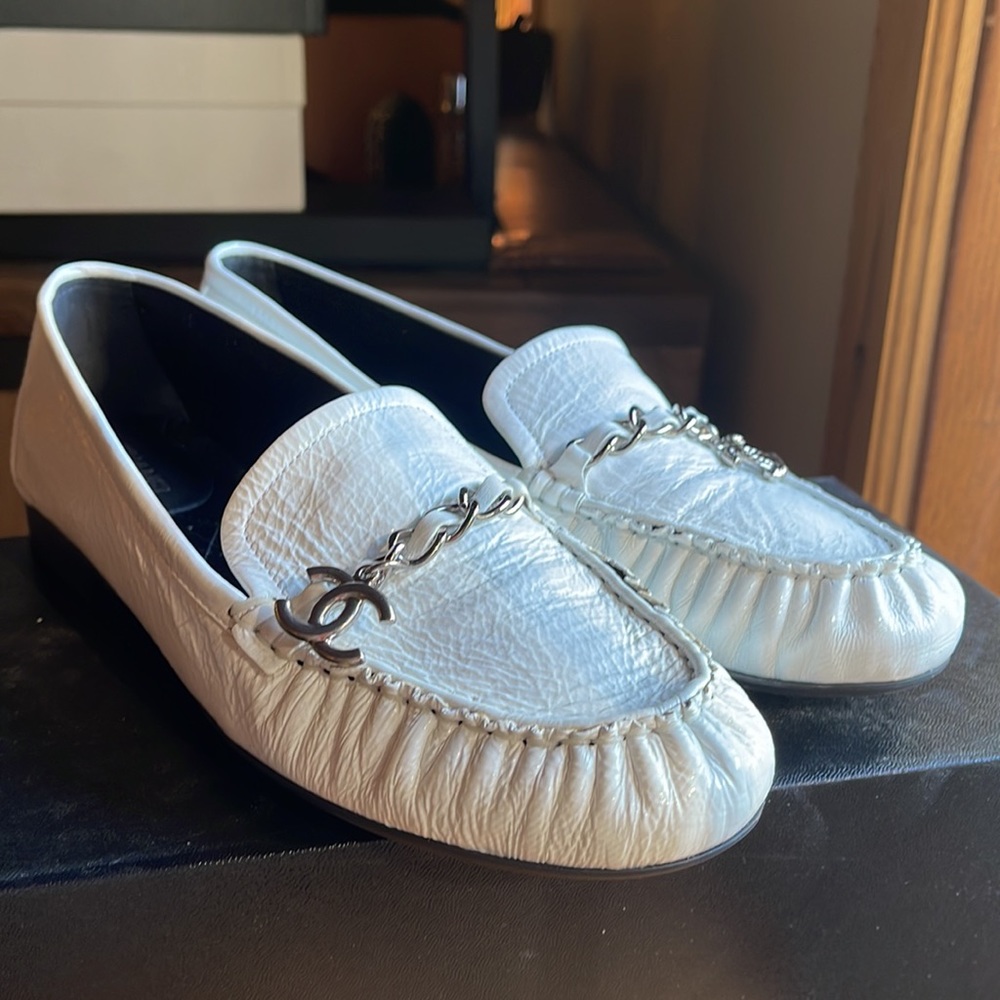 White mocassins- loafer - Picture 2 of 7
